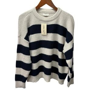 Macy's On 34th Plus Sweater 1X Striped Preppy NEW #G713-B